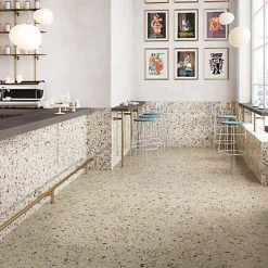 Les Carreaux De Jean Carrelage Effet Terrazzo VENICE 60x60 Beige - Les Carreaux de Jean- Carrelage Sol Effet Terrazzo