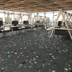 Tinker Carrelage Sol Effet Terrazzo<Carrelage Effet Terrazzo STRACCIATELLA 80x80 rectifié Noir - Les Carreaux de Jean