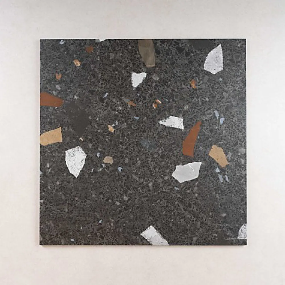 Tinker Carrelage Sol Effet Terrazzo<Carrelage Effet Terrazzo STRACCIATELLA 80x80 rectifié Noir - Les Carreaux de Jean