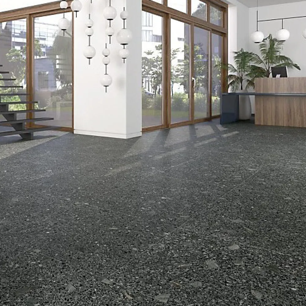 Tinker Carrelage Effet Terrazzo STRACCIATELLA 60x60 Miscela Grafito - Les Carreaux de Jean- Carrelage Sol Effet Terrazzo