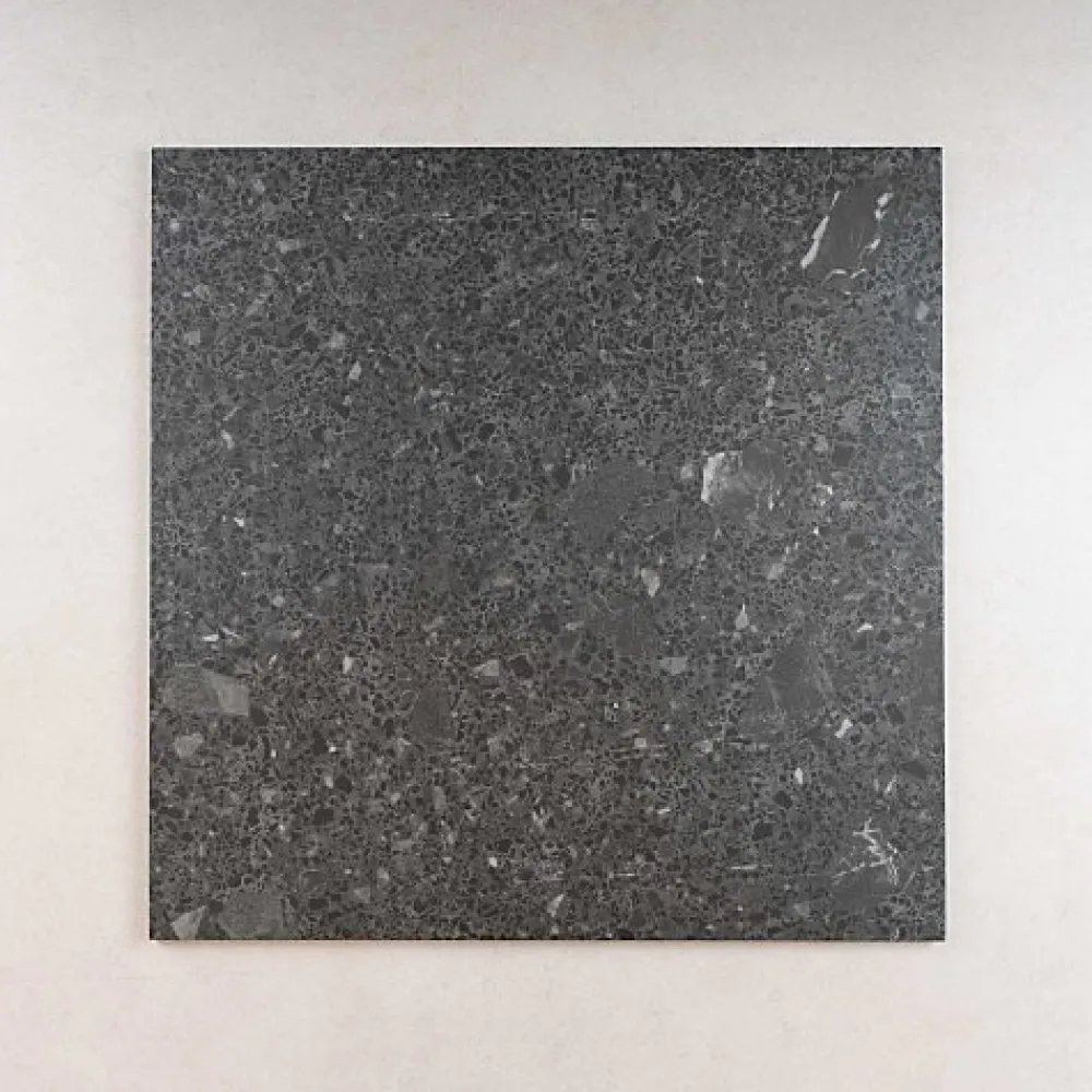 Tinker Carrelage Effet Terrazzo STRACCIATELLA 60x60 Miscela Grafito - Les Carreaux de Jean- Carrelage Sol Effet Terrazzo