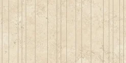 Ro'Ma Carrelage Carrelage effet Travertin Beige Cross Cut Scalpo 60x29,5x0,9 cm Mat Neravio - Mur intérieur (vendu par carton de 0,708 m²) - RO'MA- Travertin