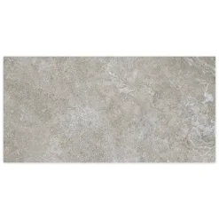 Ro'Ma Carrelage Carrelage effet Travertin Gris Marron 151x75,5x0,9 cm In&Out Castorel - Sol et mur intérieur et Sol extérieur -- Travertin