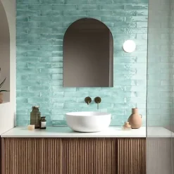 Les Carreaux De Jean  Faïence Pour Douche|Faïence Pour Salle De Bains<Carrelage Effet Zellige Bleu Ciel FUSION Acquamarina 6x25cm - Les Carreaux de Jean