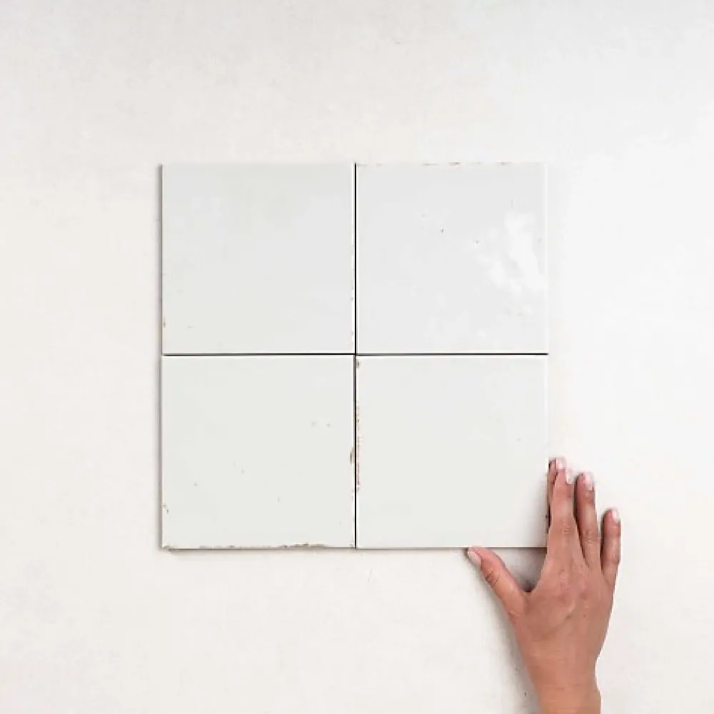 Les Carreaux De Jean Faïence Pour Cuisine|Faïence Pour Salle De Bains<Carrelage Effet Zellige Blanc AGADIR - Niebla 14,7x14,7 - Les Carreaux de Jean