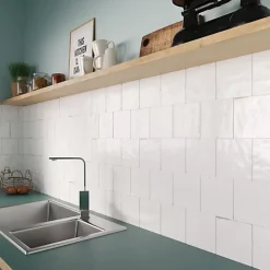 Les Carreaux De Jean Faïence Pour Cuisine|Faïence Pour Salle De Bains<Carrelage Effet Zellige Blanc AGADIR - Niebla 14,7x14,7 - Les Carreaux de Jean