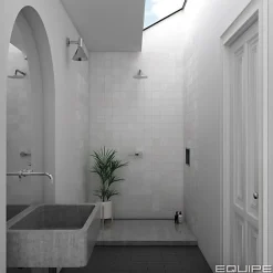 Gioia Materia Carrelage Effet Zellige Blanc LA RIVIERA 13,2x13,2 Blanc - Les Carreaux de Jean- Faïence Pour Cuisine|Faïence Pour Salle De Bains