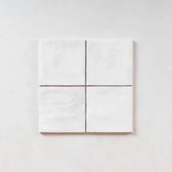 Gioia Materia Carrelage Effet Zellige Blanc LA RIVIERA 13,2x13,2 Blanc - Les Carreaux de Jean- Faïence Pour Cuisine|Faïence Pour Salle De Bains