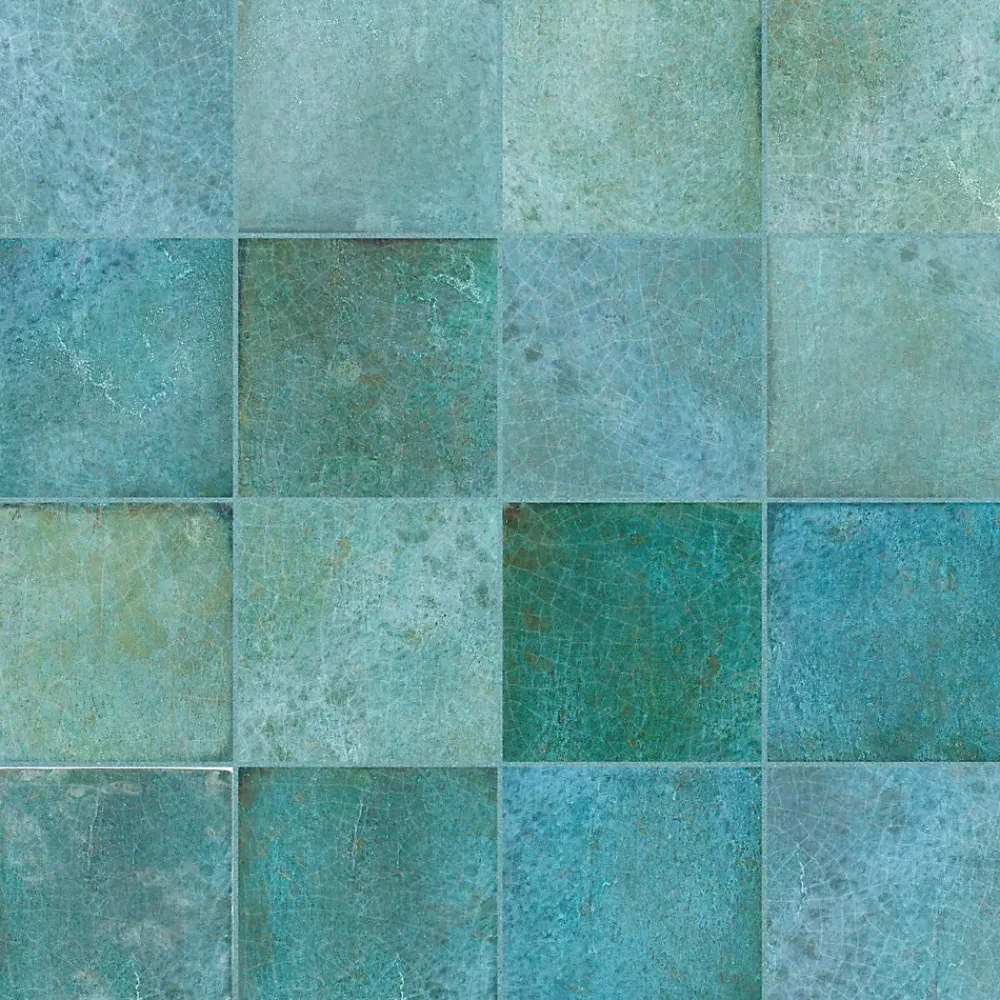 Ro'Ma Carrelage Carrelage Mural Uni<Carrelage effet Zellige Bleu Clair 10x10x0,85 cm Caldero - Mur intérieur -