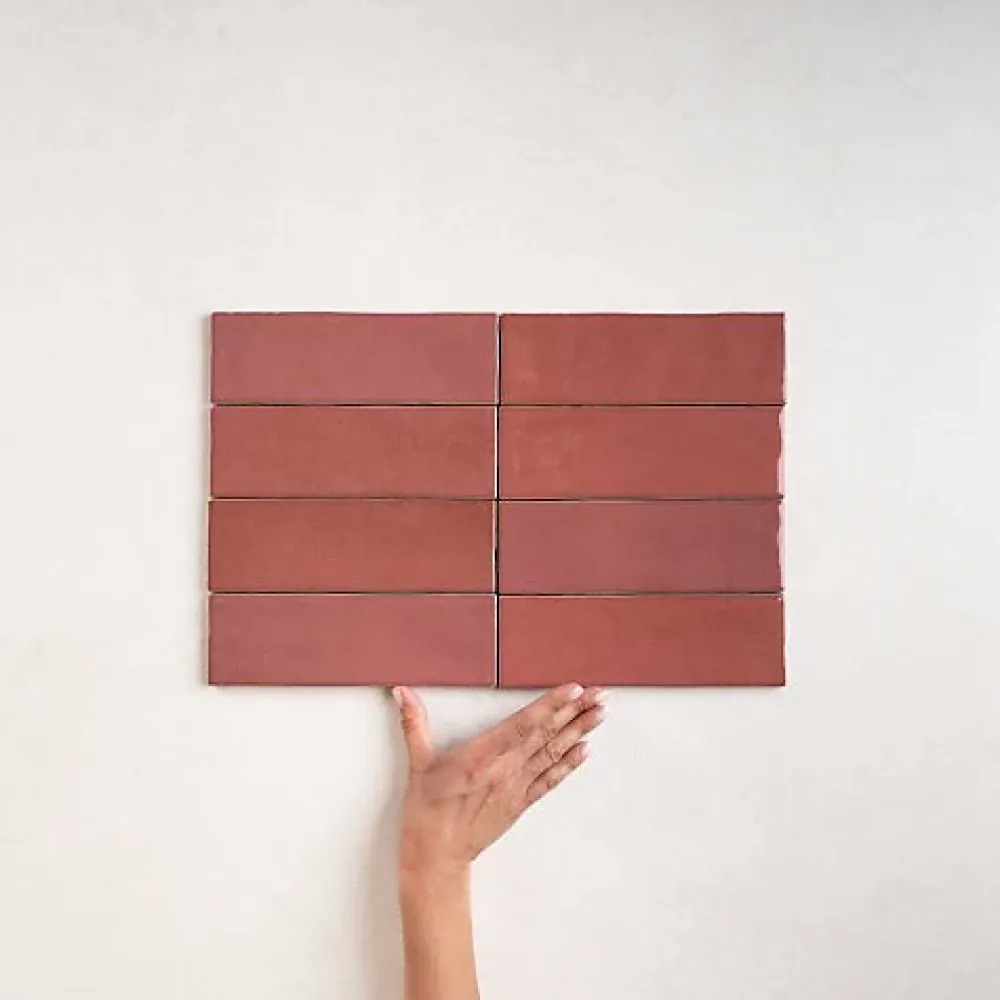 Les Carreaux De Jean Faïence Pour Douche|Faïence Pour Cuisine<Carrelage Effet Zellige Bordeau NOLITA Burdeos 6,5x20 - Les Carreaux de Jean
