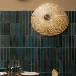 Les Carreaux De Jean Carrelage Effet Zellige Bleu Nuit TANGER 6x24 Blue - Les Carreaux de Jean- Faïence Pour Douche|Faïence Pour Cuisine