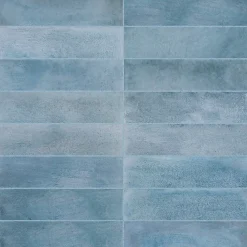 Ro'Ma Carrelage Carrelage Mural Uni|Carrelage Mural Pour Pièce À Vivre<Carrelage effet Zellige Bleu 24,6x6x0,85 cm Montel - Mur intérieur -