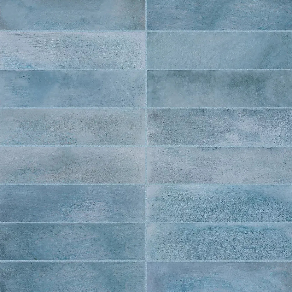 Ro'Ma Carrelage Carrelage Mural Uni|Carrelage Mural Pour Pièce À Vivre<Carrelage effet Zellige Bleu 24,6x6x0,85 cm Montel - Mur intérieur -