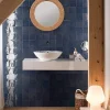 Les Carreaux De Jean  Faïence Pour Salle De Bains<Carrelage Effet Zellige Bleu Nuit MANARA CLAY 10x10 Meknes Marine - Les Carreaux de Jean