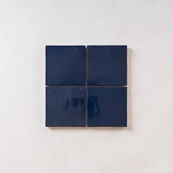 Les Carreaux De Jean Faïence Pour Salle De Bains<Carrelage Effet Zellige Bleu Nuit MANARA CLAY 10x10 Meknes Marine - Les Carreaux de Jean