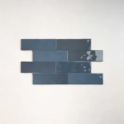 Les Carreaux De Jean Faïence Pour Douche|Faïence Pour Cuisine<Carrelage Effet Zellige Bleu Foncé NOLITA Marine 6,5x20 - Les Carreaux de Jean