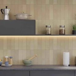 Les Carreaux De Jean  Faïence Pour Cuisine|Faïence Pour Salle De Bains<Carrelage Effet Zellige Beige - AGADIR Cotto Claro mate7x28 - Les Carreaux de Jean