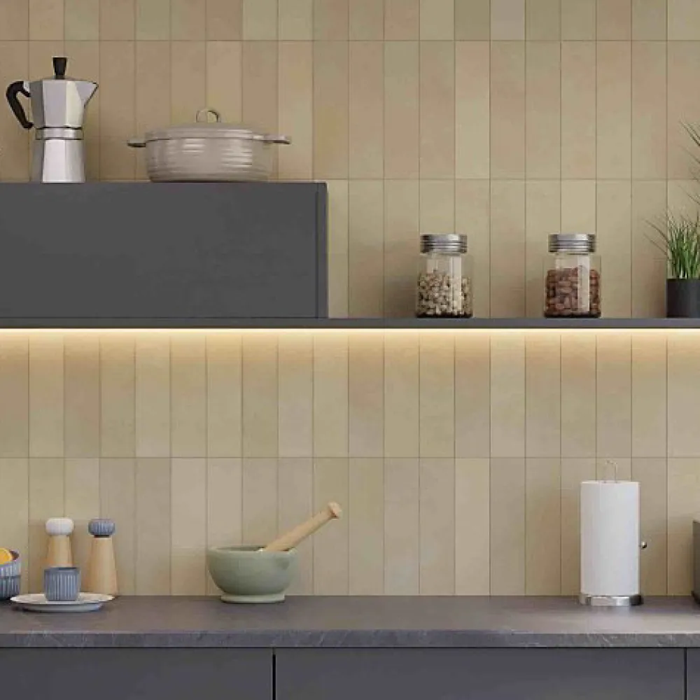 Les Carreaux De Jean Faïence Pour Cuisine|Faïence Pour Salle De Bains<Carrelage Effet Zellige Beige - AGADIR Cotto Claro mate7x28 - Les Carreaux de Jean