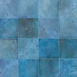 Ro'Ma Carrelage Carrelage Mural Uni<Carrelage effet Zellige Bleu Foncé 10x10x0,85 cm Caldero - Mur intérieur -