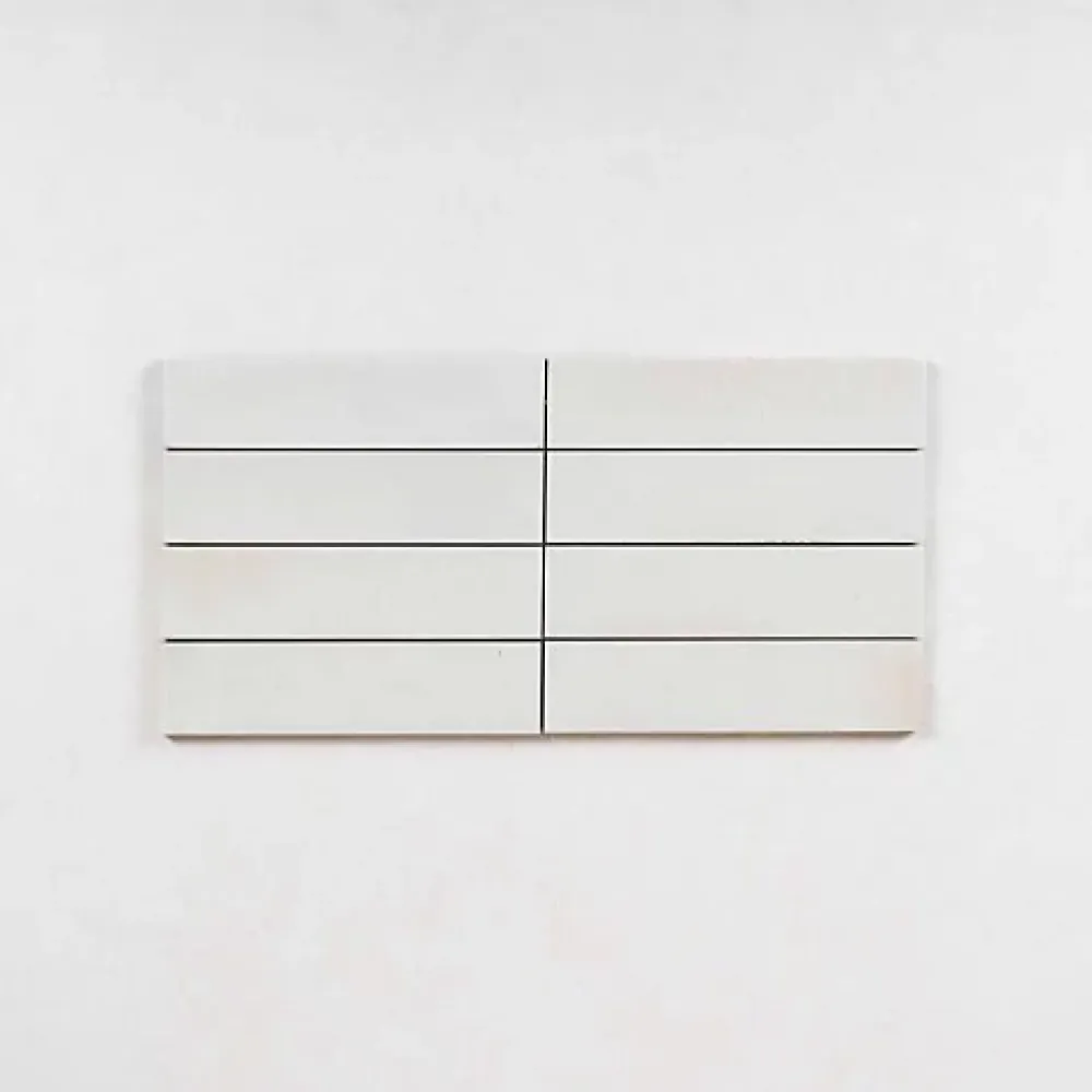 Les Carreaux De Jean Faïence Pour Pièce À Vivre|Faïence Pour Salle De Bains<Carrelage Effet Zellige Blanc Cassé TANGER 6x24 Off White - Les Carreaux de Jean