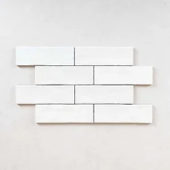 Les Carreaux De Jean  Faïence Pour Salle De Bains|Faïence Pour Douche<Carrelage Effet Zellige Blanc MITTE Blanco 6,5x20 - Les Carreaux de Jean