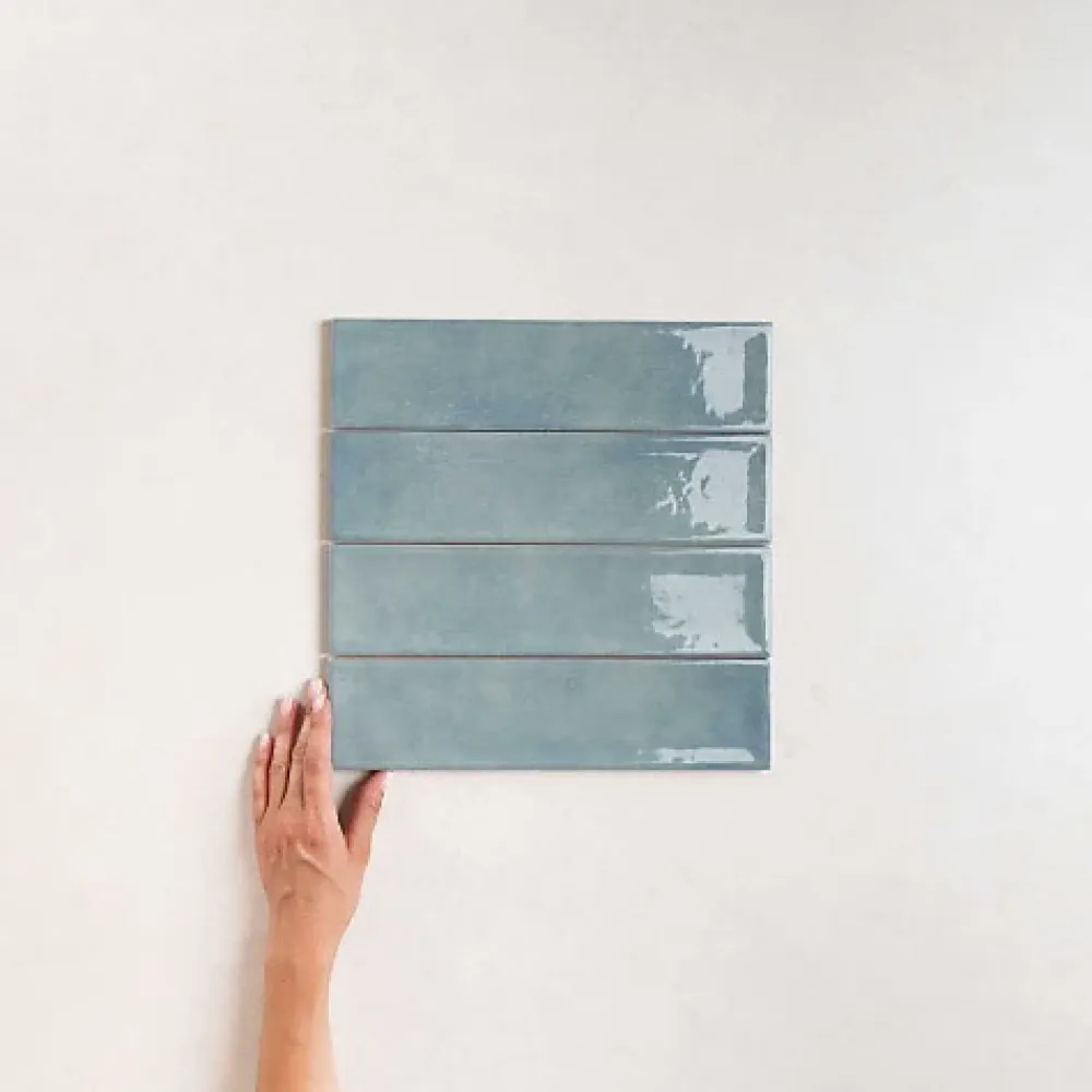 Les Carreaux De Jean Faïence Pour Cuisine|Faïence Pour Salle De Bains<Carrelage Effet Zellige Bleu NARA Mar Gloss 7,5x30cm - Les Carreaux de Jean