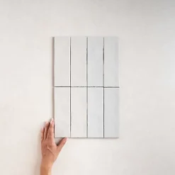 Les Carreaux De Jean  Faïence Pour Cuisine<Carrelage Effet Zellige Blanc NOLITA Blanco 6,5x20 - Les Carreaux de Jean