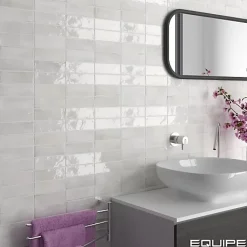 Gioia Materia Carrelage Effet Zellige Blanc COLO Matt 5x15 white - Les Carreaux de Jean- Faïence Pour Cuisine|Faïence Pour Salle De Bains