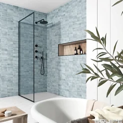 Gioia Materia Carrelage Effet Zellige Bleu Ciel COLO Matt 5x15 Blue Grass - Les Carreaux de Jean- Faïence Pour Douche|Faïence Pour Salle De Bains