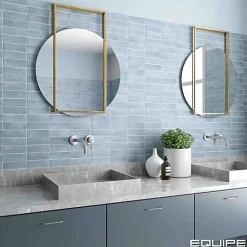 Gioia Materia Carrelage Effet Zellige Bleu Ciel COLO Matt 5x15 Blue Grass - Les Carreaux de Jean- Faïence Pour Douche|Faïence Pour Salle De Bains