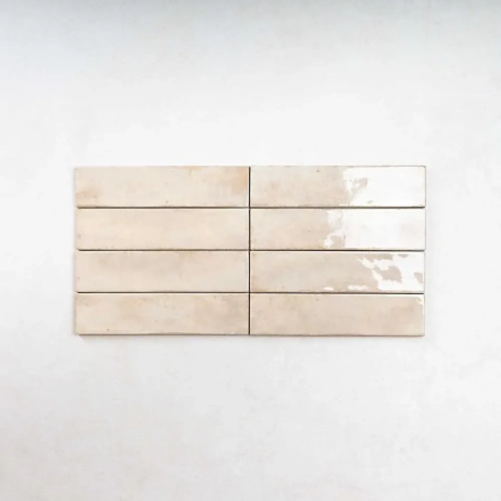 Les Carreaux De Jean Faïence Pour Douche|Faïence Pour Cuisine<Carrelage Effet Zellige Beige FUSION Beige 6x25cm - Les Carreaux de Jean