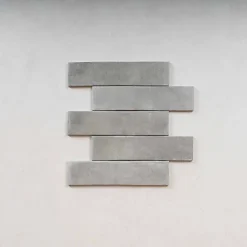 Gioia Materia Carrelage Effet Zellige Gris ARGILE 6x24,6 Concrete - Les Carreaux de Jean- Faïence Pour Pièce À Vivre|Faïence Pour Douche