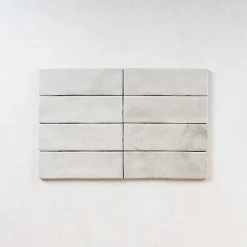 Les Carreaux De Jean Carrelage Effet Zellige Gris MITTE Perla 6,5x20 - Les Carreaux de Jean- Faïence Pour Douche|Faïence Pour Cuisine