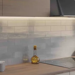 Les Carreaux De Jean  Carrelage Effet Zellige Gris AGADIR - Piedra 7x28 - Les Carreaux de Jean- Faïence Pour Cuisine|Faïence Pour Salle De Bains