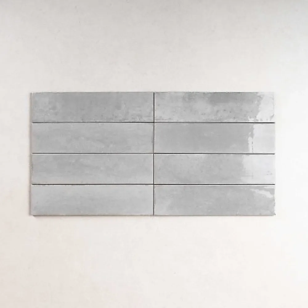 Les Carreaux De Jean Carrelage Effet Zellige Gris AGADIR - Piedra 7x28 - Les Carreaux de Jean- Faïence Pour Cuisine|Faïence Pour Salle De Bains
