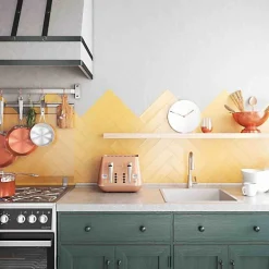 Les Carreaux De Jean  Carrelage Effet Zellige Jaune NARA Mostaza Mate 7,5x30cm - Les Carreaux de Jean- Faïence Pour Cuisine