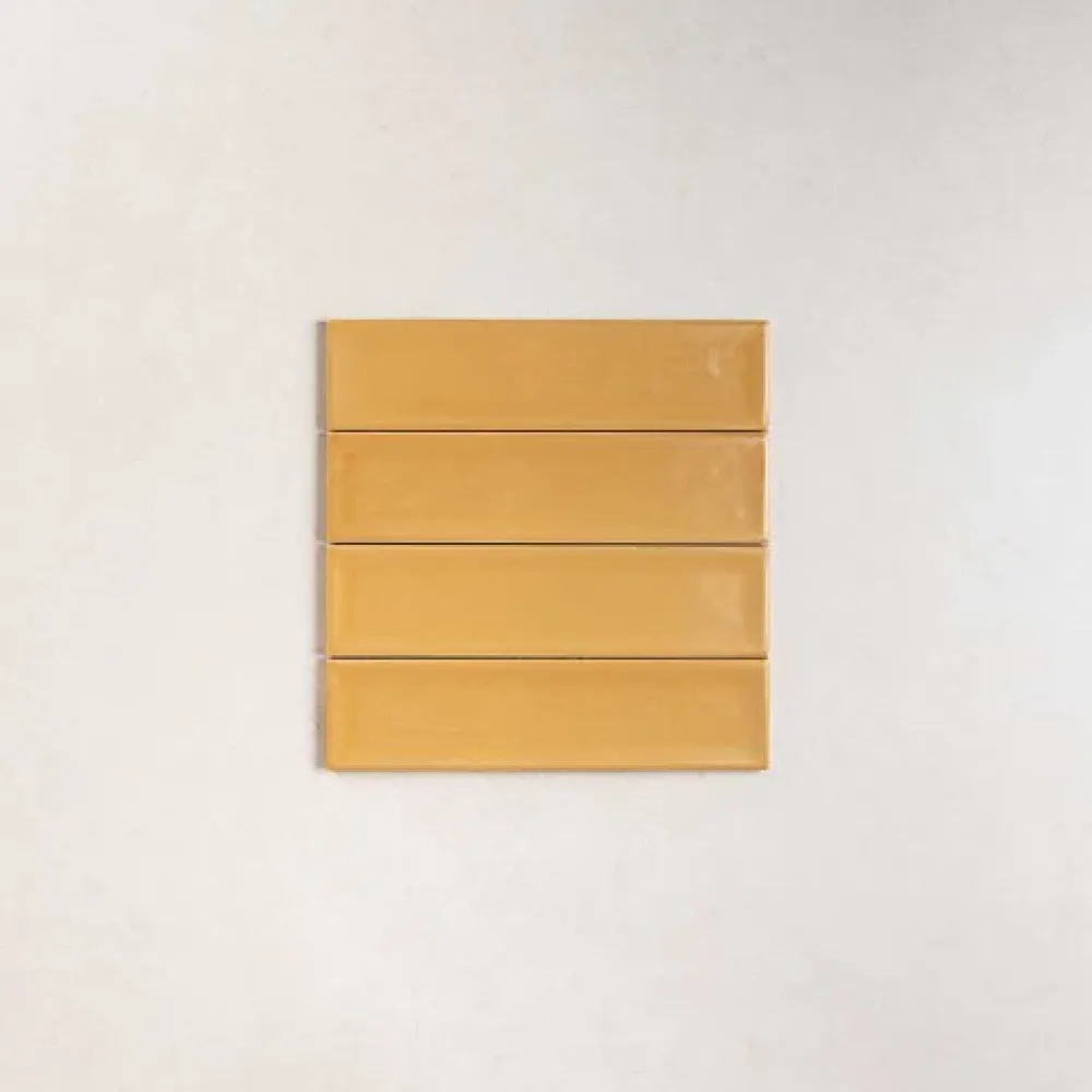 Les Carreaux De Jean Carrelage Effet Zellige Jaune NARA Mostaza Mate 7,5x30cm - Les Carreaux de Jean- Faïence Pour Cuisine
