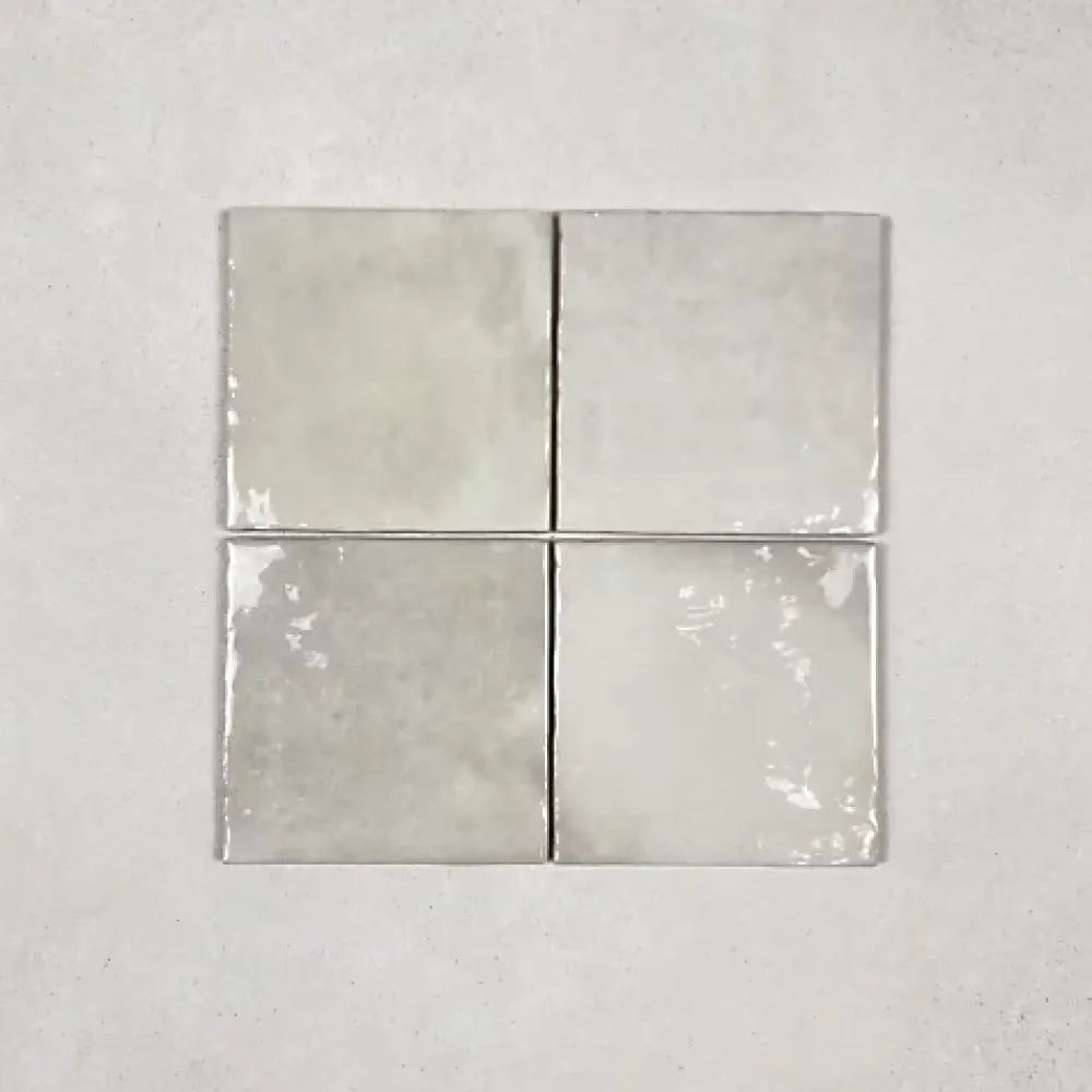 Gioia Materia Carrelage Effet Zellige LA RIVIERA 13,2x13,2 Vert - Les Carreaux de Jean- Faïence Pour Cuisine|Faïence Pour Douche