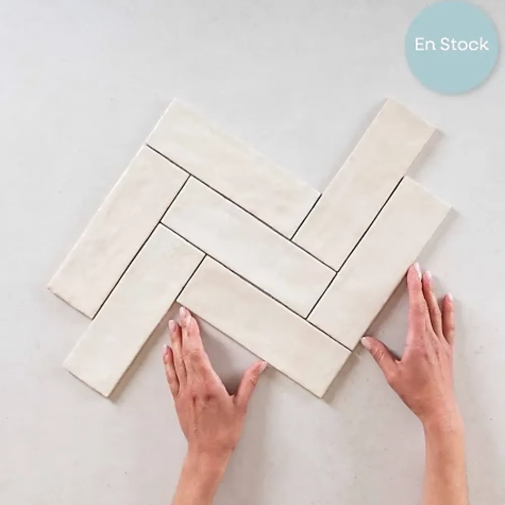 Gioia Materia Carrelage Effet Zellige LA RIVIERA 6,5x20 Wheat - Les Carreaux de Jean- Faïence Pour Cuisine