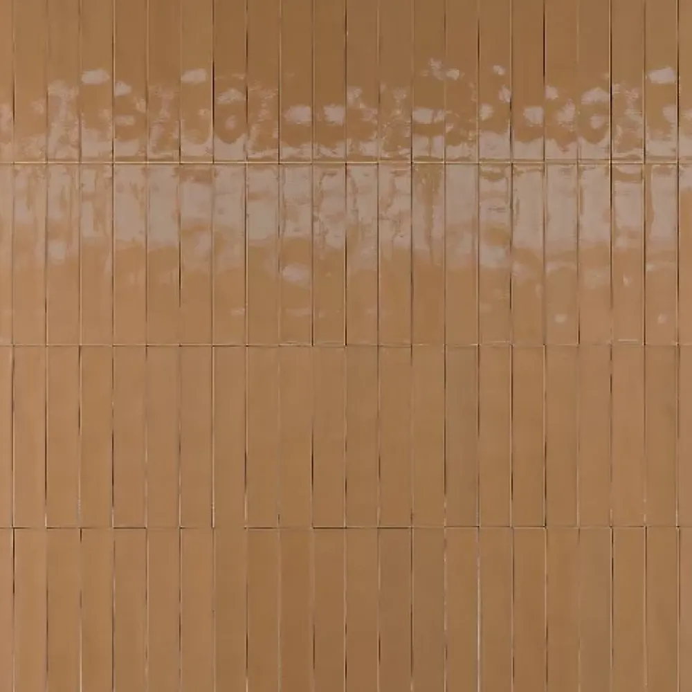 Les Carreaux De Jean Carrelage Effet Zellige LUZ Caramel 5,3x30cm - Les Carreaux de Jean- Faïence Pour Douche|Faïence Pour Pièce À Vivre