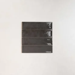 Les Carreaux De Jean  Faïence Pour Pièce À Vivre<Carrelage Effet Zellige NARA Noir Gloss 7,5x30cm - Les Carreaux de Jean