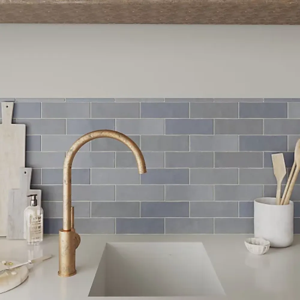 Les Carreaux De Jean Carrelage Effet Zellige NOLITA Gris 6,5x20 - Les Carreaux de Jean- Faïence Pour Salle De Bains|Faïence Pour Cuisine
