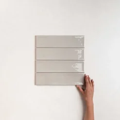 Les Carreaux De Jean  Faïence Pour Salle De Bains<Carrelage Effet Zellige NARA Gris Gloss 7,5x30cm - Les Carreaux de Jean