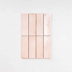 Gioia Materia Carrelage Effet Zellige Rose COLO Gloss 5x15 pink - Les Carreaux de Jean- Faïence Pour Pièce À Vivre|Faïence Pour Salle De Bains