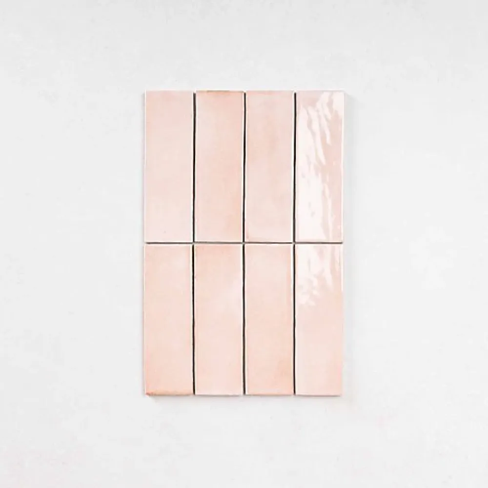 Gioia Materia Carrelage Effet Zellige Rose COLO Gloss 5x15 pink - Les Carreaux de Jean- Faïence Pour Pièce À Vivre|Faïence Pour Salle De Bains