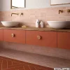 Gioia Materia Carrelage Effet Zellige Rose COLO Matt 5x15 pink - Les Carreaux de Jean- Faïence Pour Salle De Bains
