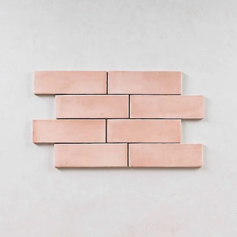 Gioia Materia Carrelage Effet Zellige Rose COLO Matt 5x15 pink - Les Carreaux de Jean- Faïence Pour Salle De Bains