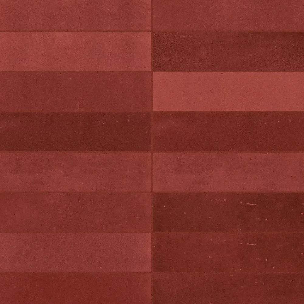 Ro'Ma Carrelage Carrelage effet Zellige Rouge 20x6,5x0,85 cm Mat Serinor - Mur intérieur -- Carrelage Mural Uni