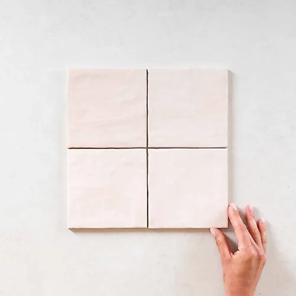 Gioia Materia Faïence Pour Cuisine<Carrelage Effet Zellige Rose LA RIVIERA 13,2x13,2 Rose - Les Carreaux de Jean