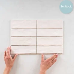 Gioia Materia Carrelage Effet Zellige Rose LA RIVIERA 6,5x20 Rose - Les Carreaux de Jean- Faïence Pour Pièce À Vivre